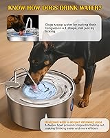 Vista 6 de Dog Water Fountain for Large Dogs- 270oz/8L Stainless Steel Dog Water Bowl Dispenser Automatic Pet Water Fountain with Ultra-Quiet Pump/Quadruple
