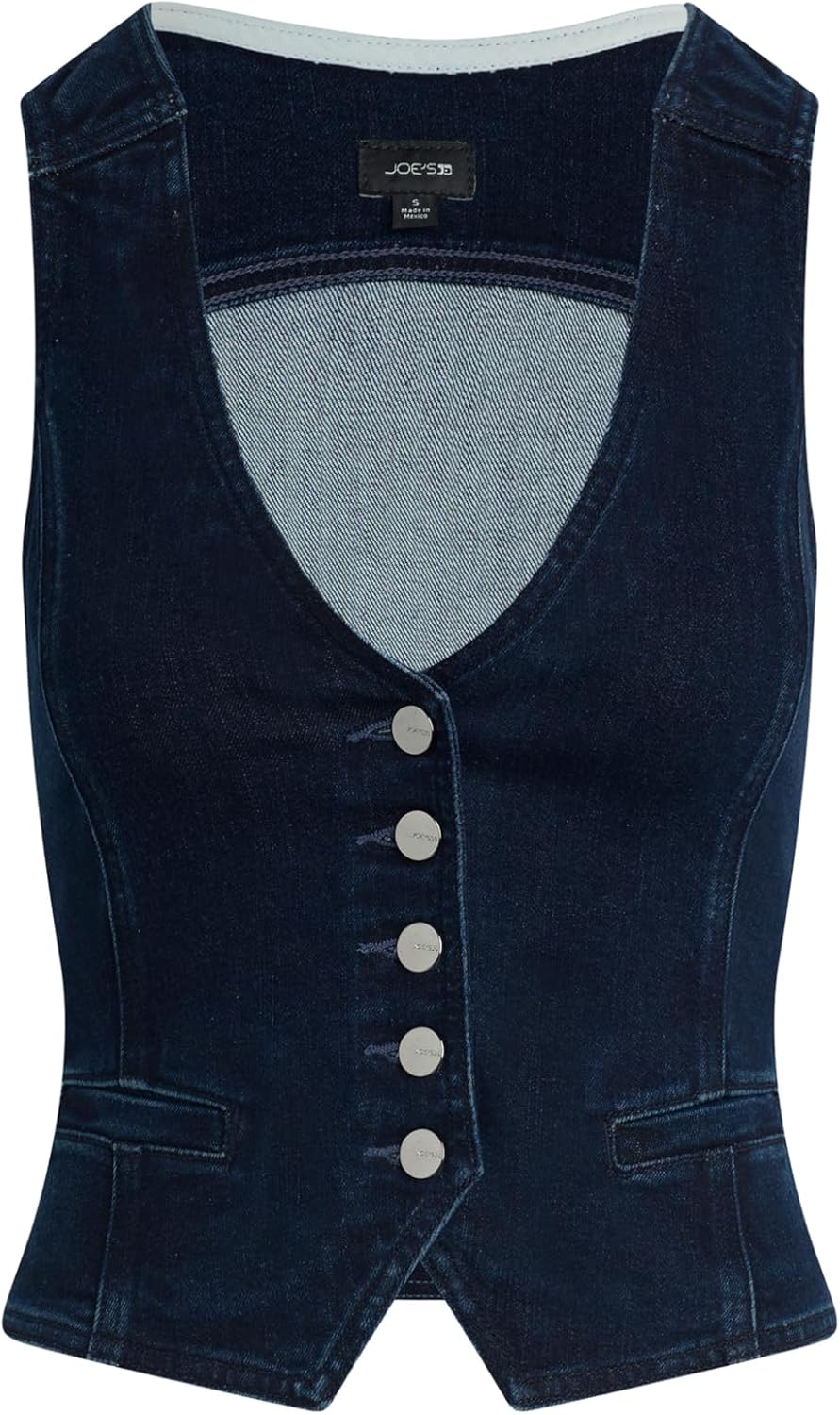 Joe's womens The Denim Waistcoat Sleeveless Vest - Image 7