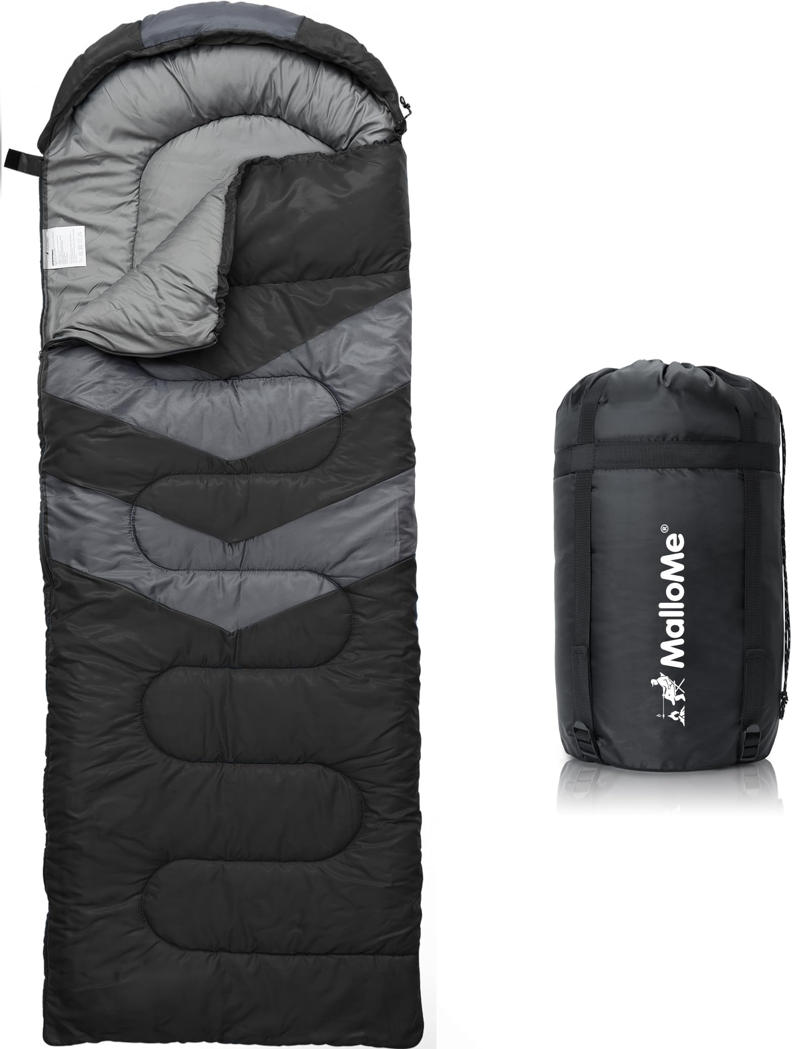 MalloMe Sleeping Bags for Adults & Kids Sleeping Bag 3-4 Season - Ultralight Backpacking Sleeping Bag Cold Weather & Warm, Lightweight Compact, Single Adult Girls Boys Winter Sleep Camping Accessories