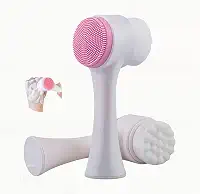 Escova de Limpeza Facial Manual 2 em 1 Massageador de Silicone Skincare Unissex Adequada para Uso Diário Limpeza Profunda Qualidade Premium Cores variadas