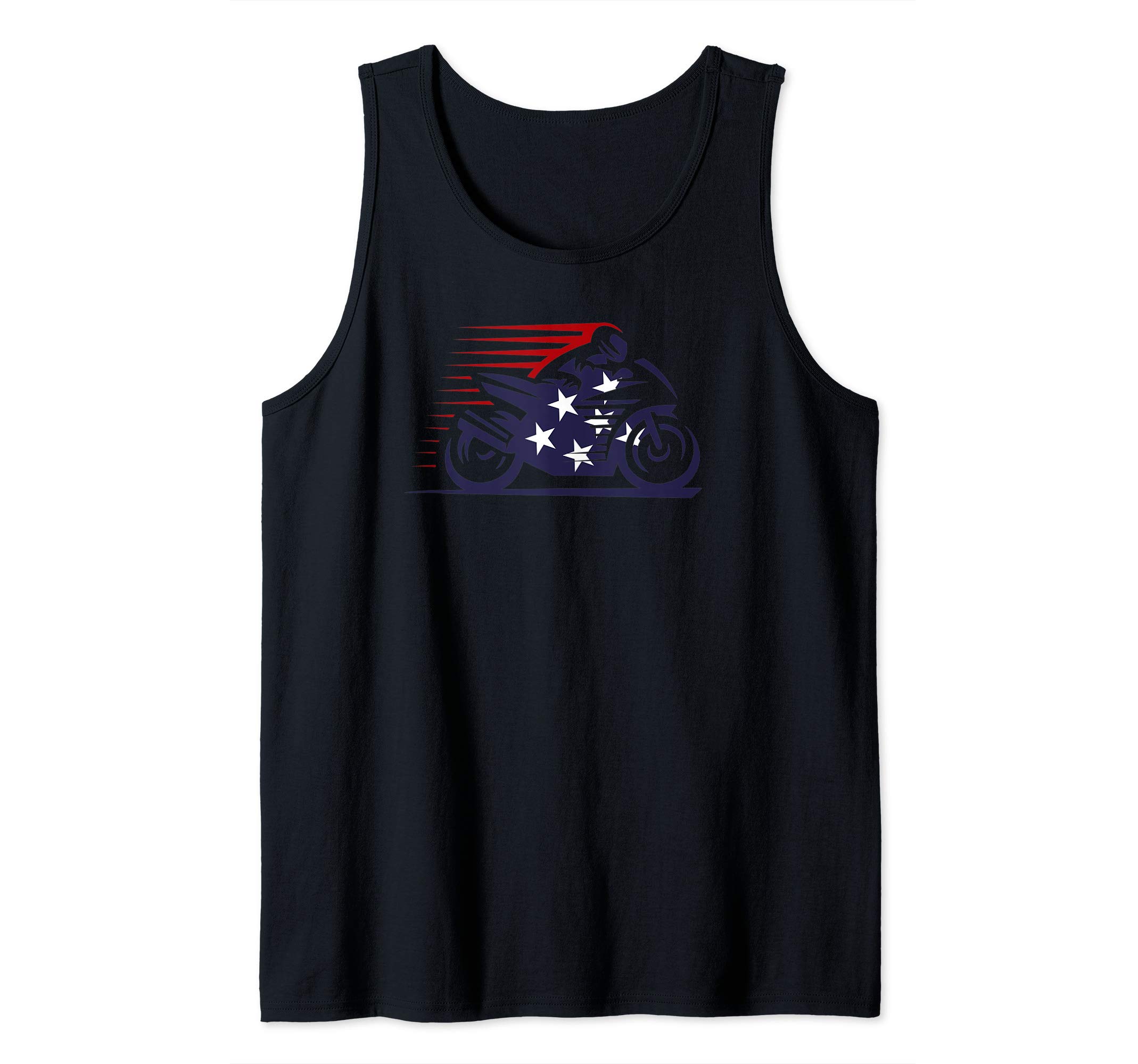 American Flag Super Bike Moto GP independence day Tank Top