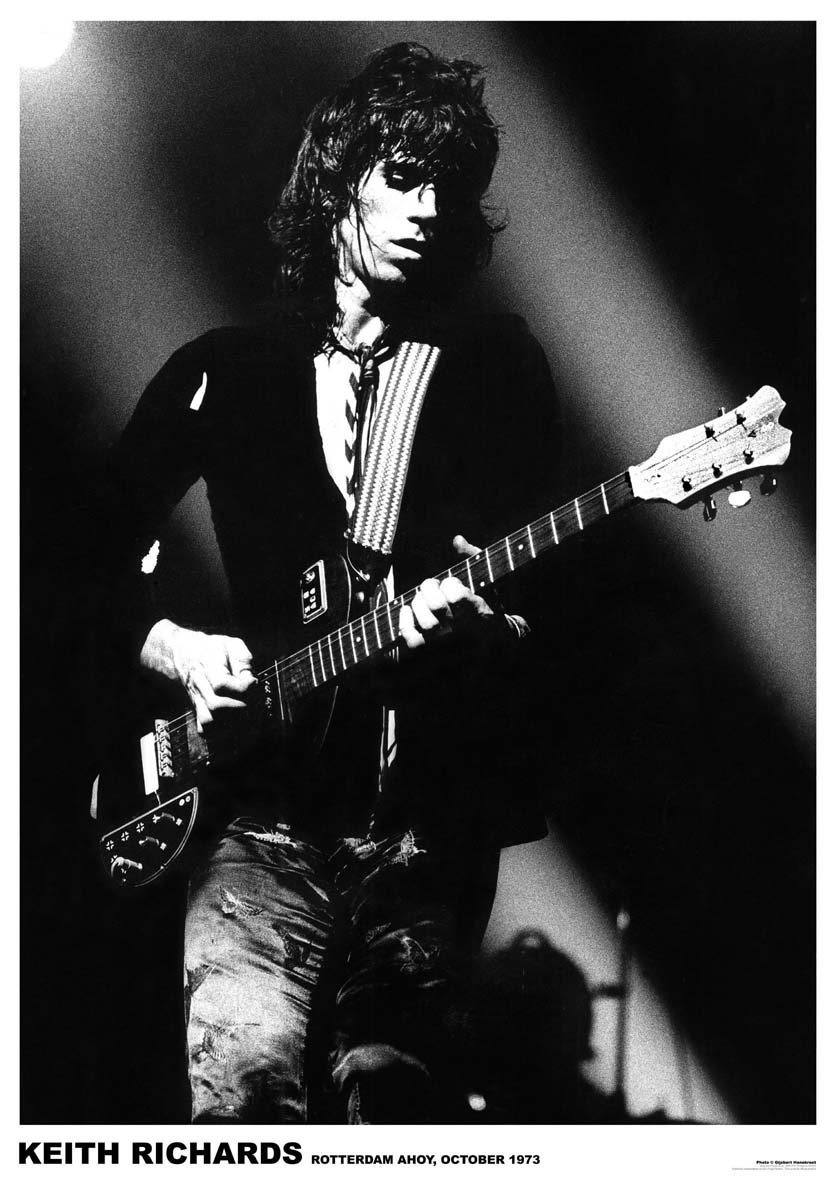 The Rolling Stones - Keith Richards Roterdam 1973 - Paper Poster