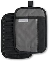 Vista 15 de KitchenAid Beacon - Juego de soportes antideslizantes de dos tonos, color amarillo majestuoso, 7 x 10 pulgadas, 2 piezas