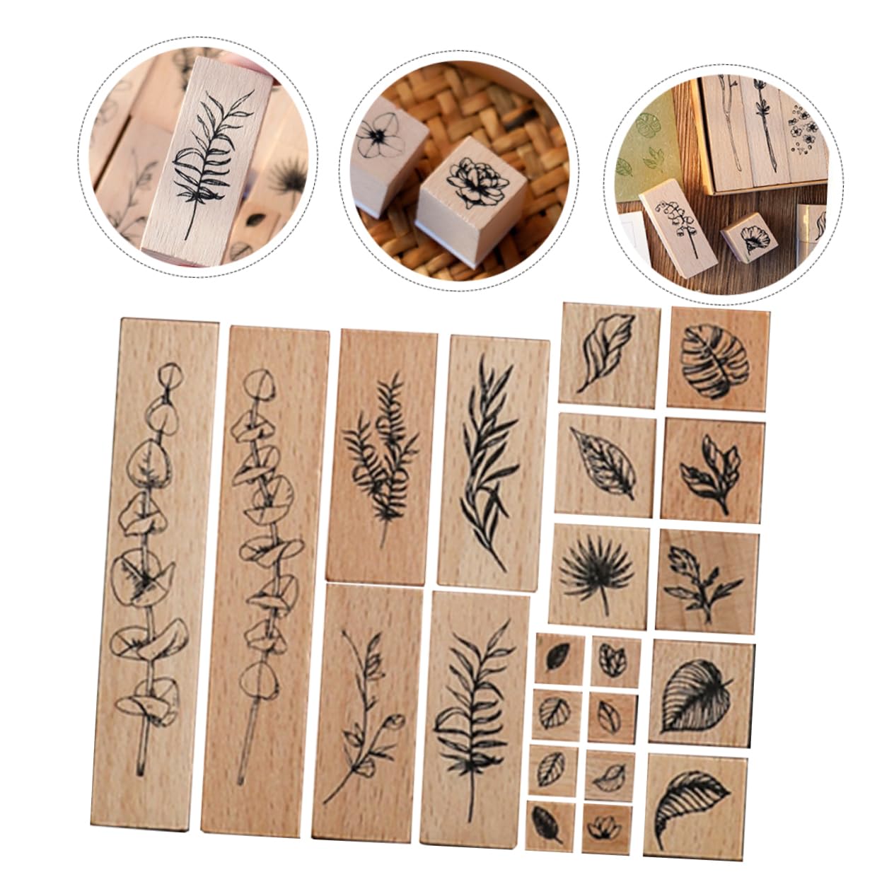 SHINEOFI 5 Juegos Sello De Goma Sellos Sello De Álbum De Recortes Estampador De Pegatinas Papel De Álbum De Recortes Cortadores De Galletas Del Alfabeto Almohadilla De Tinta Mini De Madera