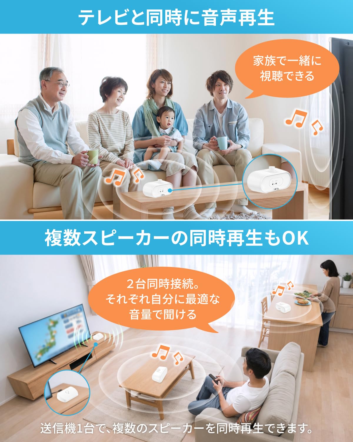 6 未開封 手元スピーカー テレビ用 ワイヤレス プレゼント 音楽 映画 テレビ Amazon.co.jp: Evinof テレビ スピーカー ワイヤレス【テレビ全機種