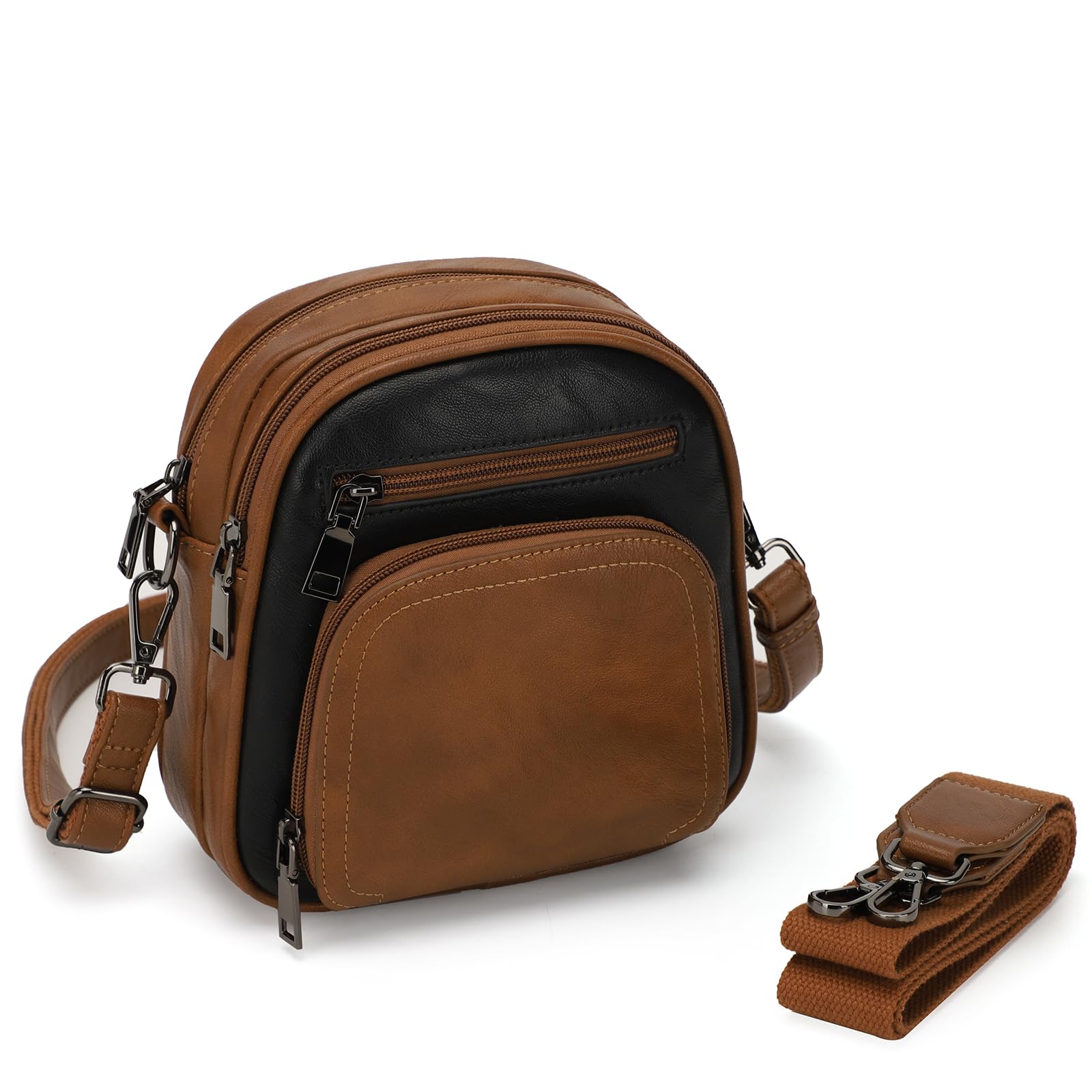 KouLi BuirMulti Pockets Crossbody Bags for Women Small Shoulder Handbag Purse