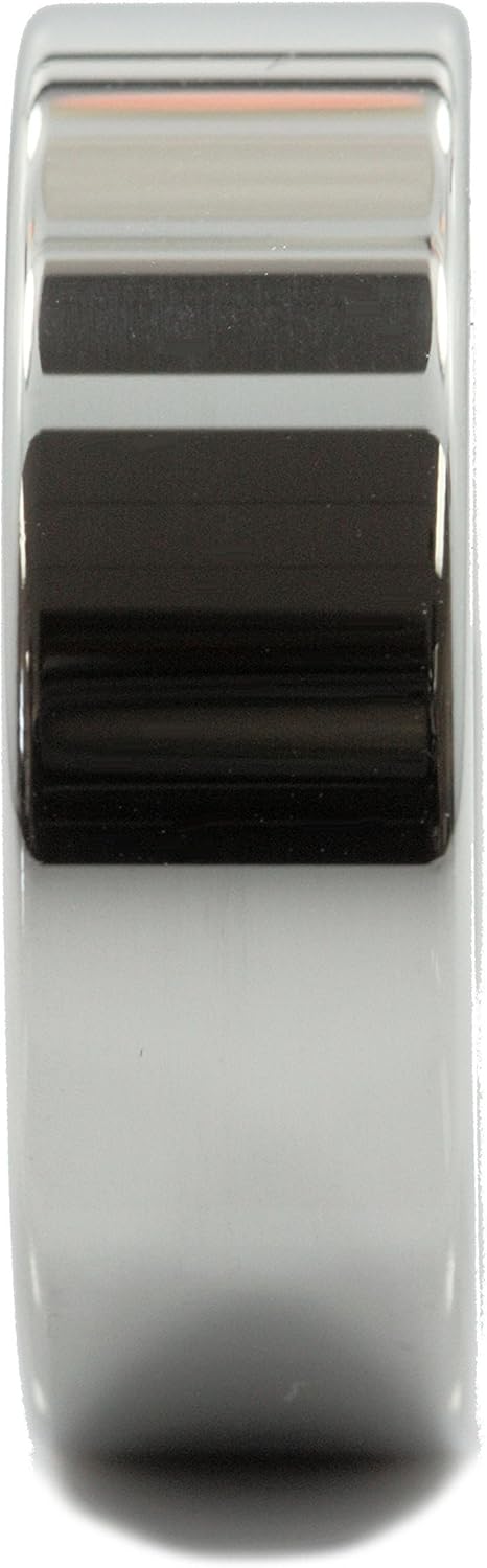 Tungsten Ring Flat Pipe Cut For Men/Women Mirror Polished 3, 4, 6, or 8mm Wedding Band - Image 4