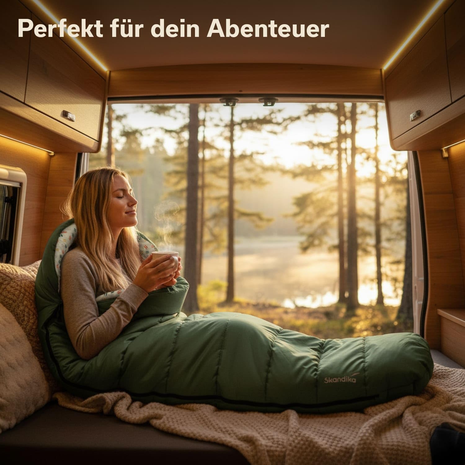 Skandika Schlafsack Vegas | XXL Mumienschlafsack mit/ohne Polycotton Innenfutter, für Erwachsene, koppelbar, Doppelschlafsack, 3 Jahreszeiten, bis -12°C, 220 x 110 cm | Winter Outdoor Camping Wandern