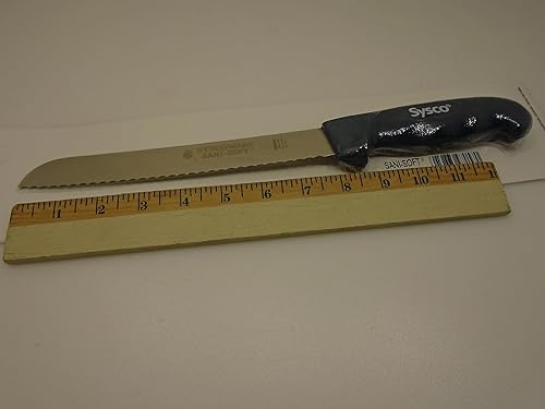 Miniatura 6 de Restaurante Marca USA 8 pulgadas cuchillo de pan festoneado recto semi flexible inoxidable hoja comercial cocina rebanador