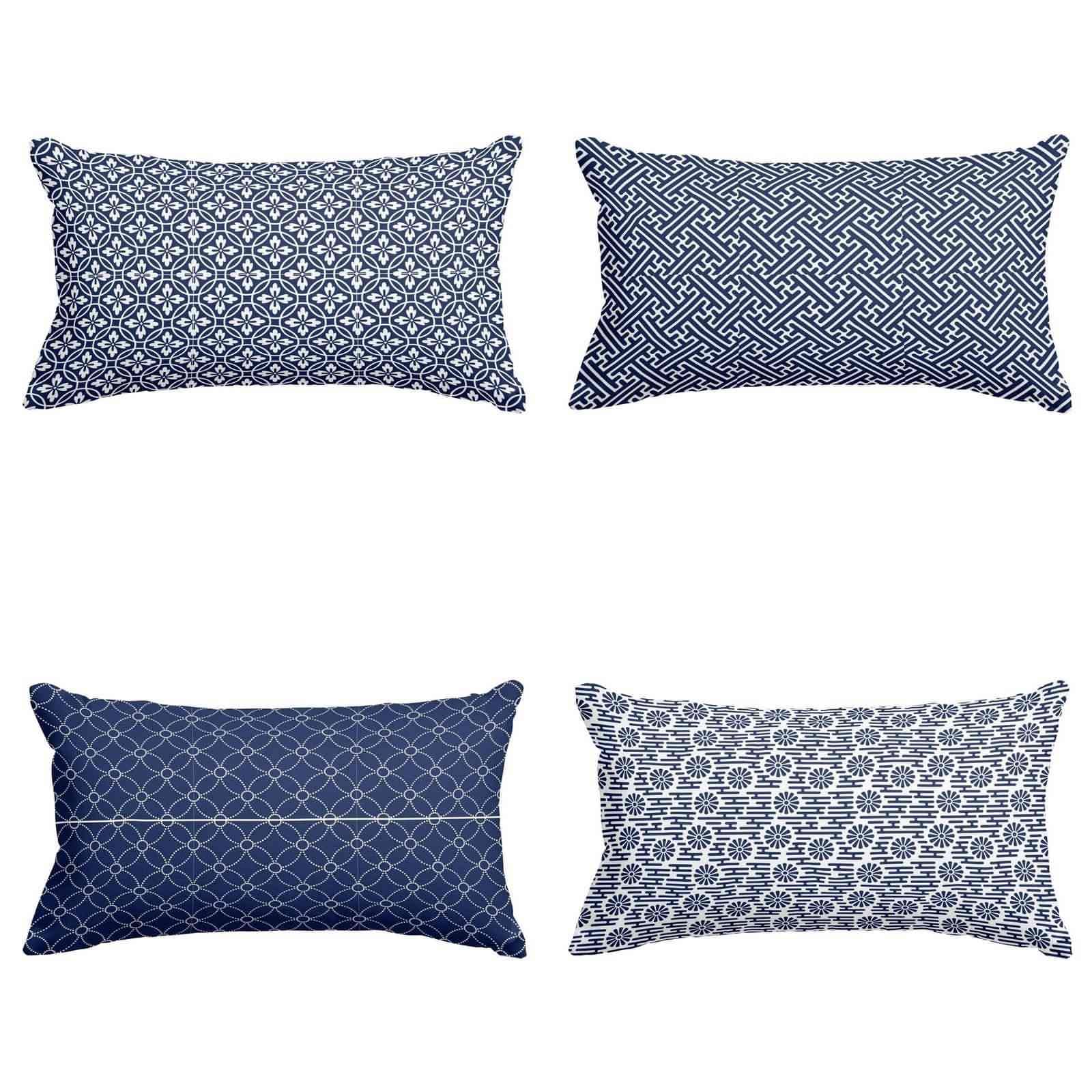 Housse coussin jardin impermeable 50x75cm pour sublimer votre salon de terrasse en ete