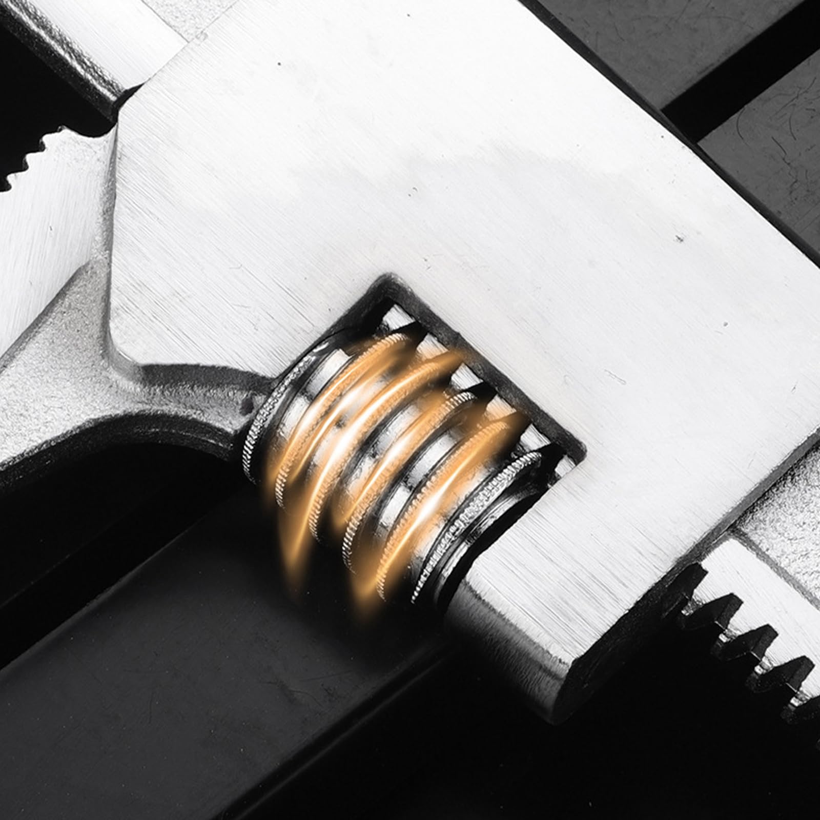 Llave ajustable tipo F de 9 pulgadas, apertura de mandíbula ancha para reparación de automóviles y fontanería, llave inglesa ajustable