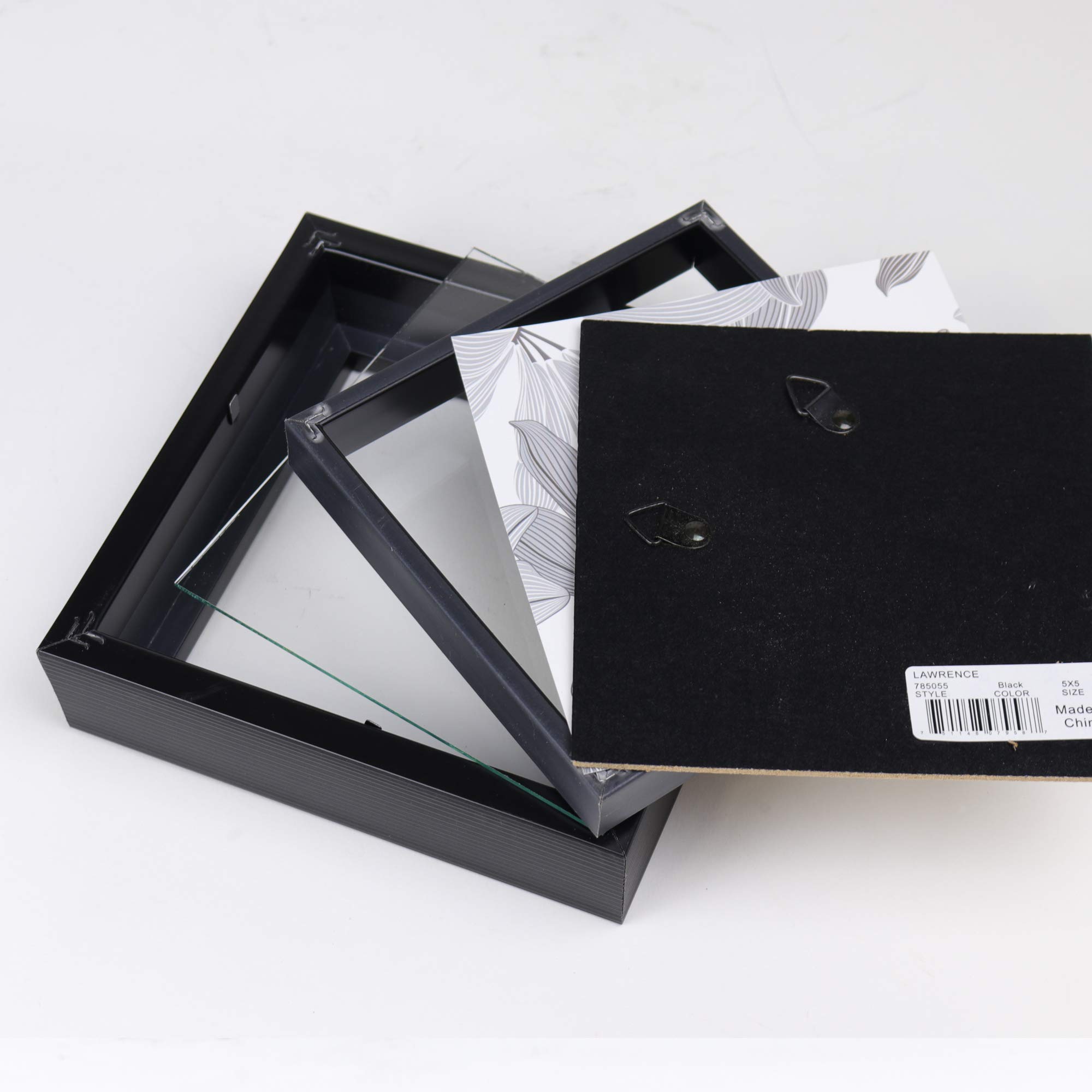 Lawrence Shadow Box Frame, Polystyrene, Black, 5x5 - Image 4