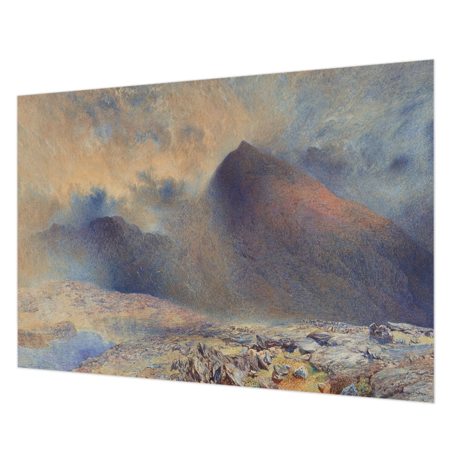 Paysage de montagne en revêtement mural intissé pour chambre et salon Tulup