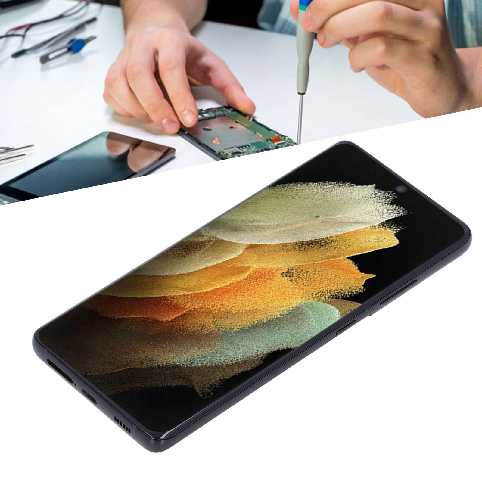 Generic Austausch des Telefonbildschirms für das S21 Ultra 5G SM G998B mit HD-Touch-Display für Schnelle Reparaturen. Werkzeugsatz Im Lieferumfang Enthalten