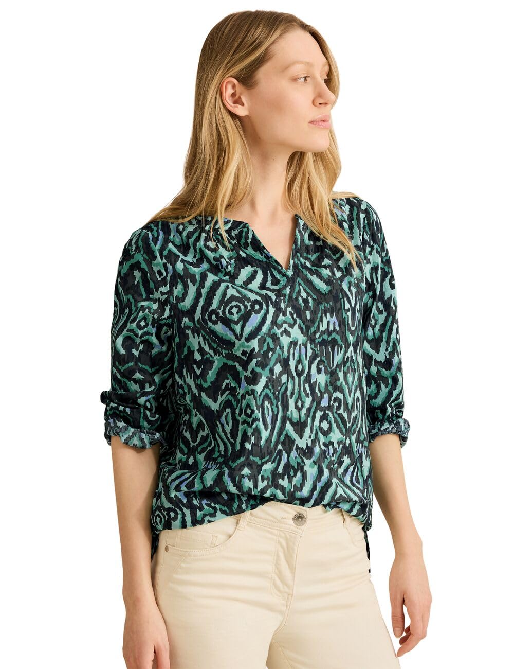 Cecil Damen Bedruckte Baumwollbluse