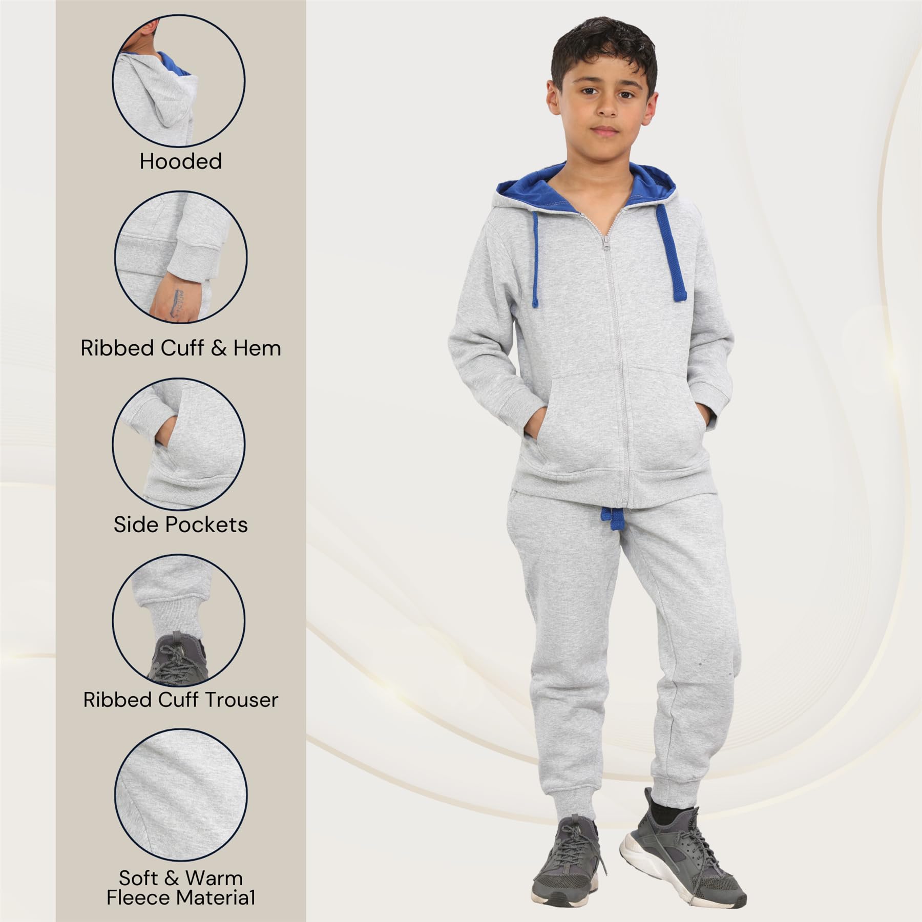 Nowy chłopięcy dzieci kontrastowy dres z kapturem dres treningowy u góry dołu dres do joggingu dres