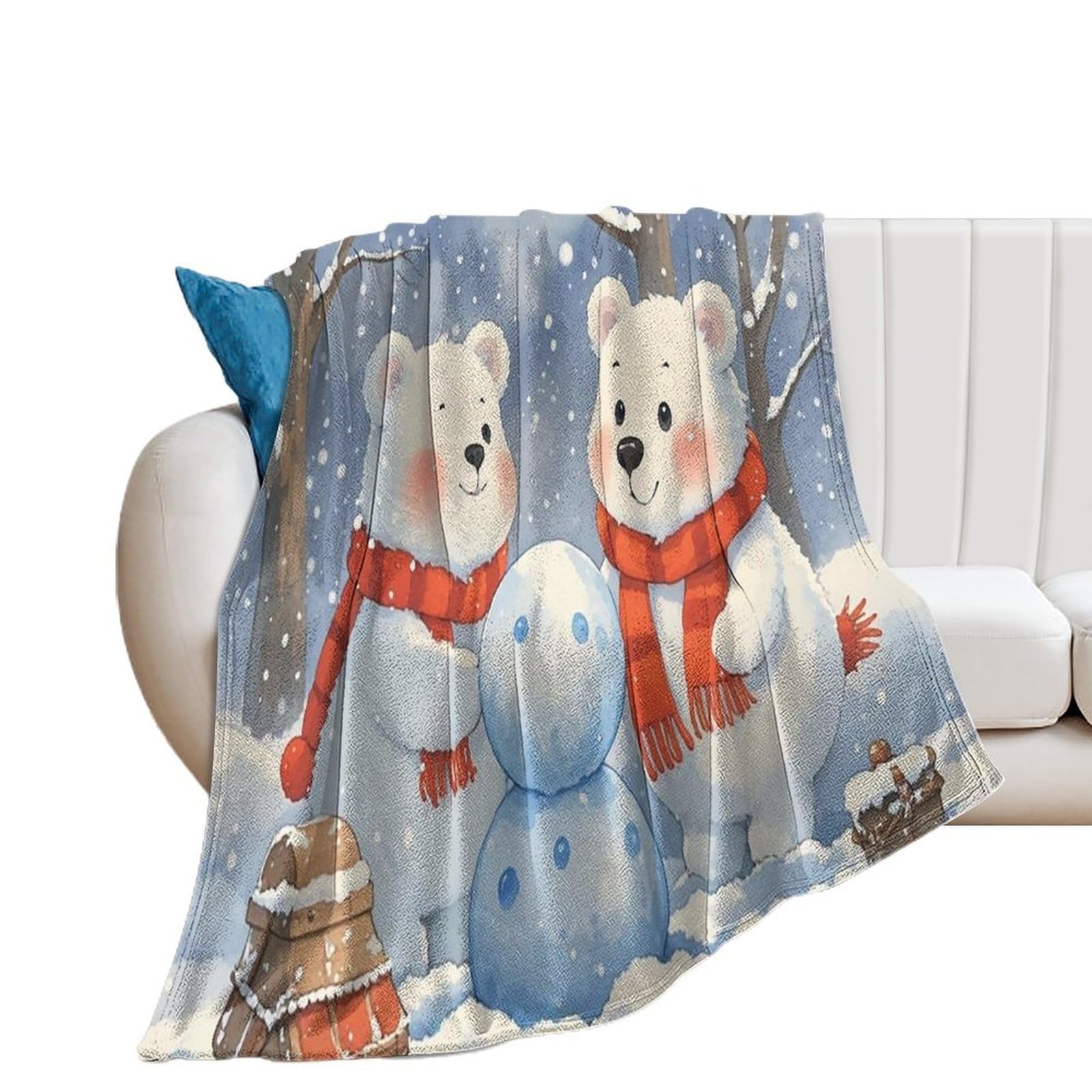 Couverture en flanelle douce contre le froid pour canapé et grand lit