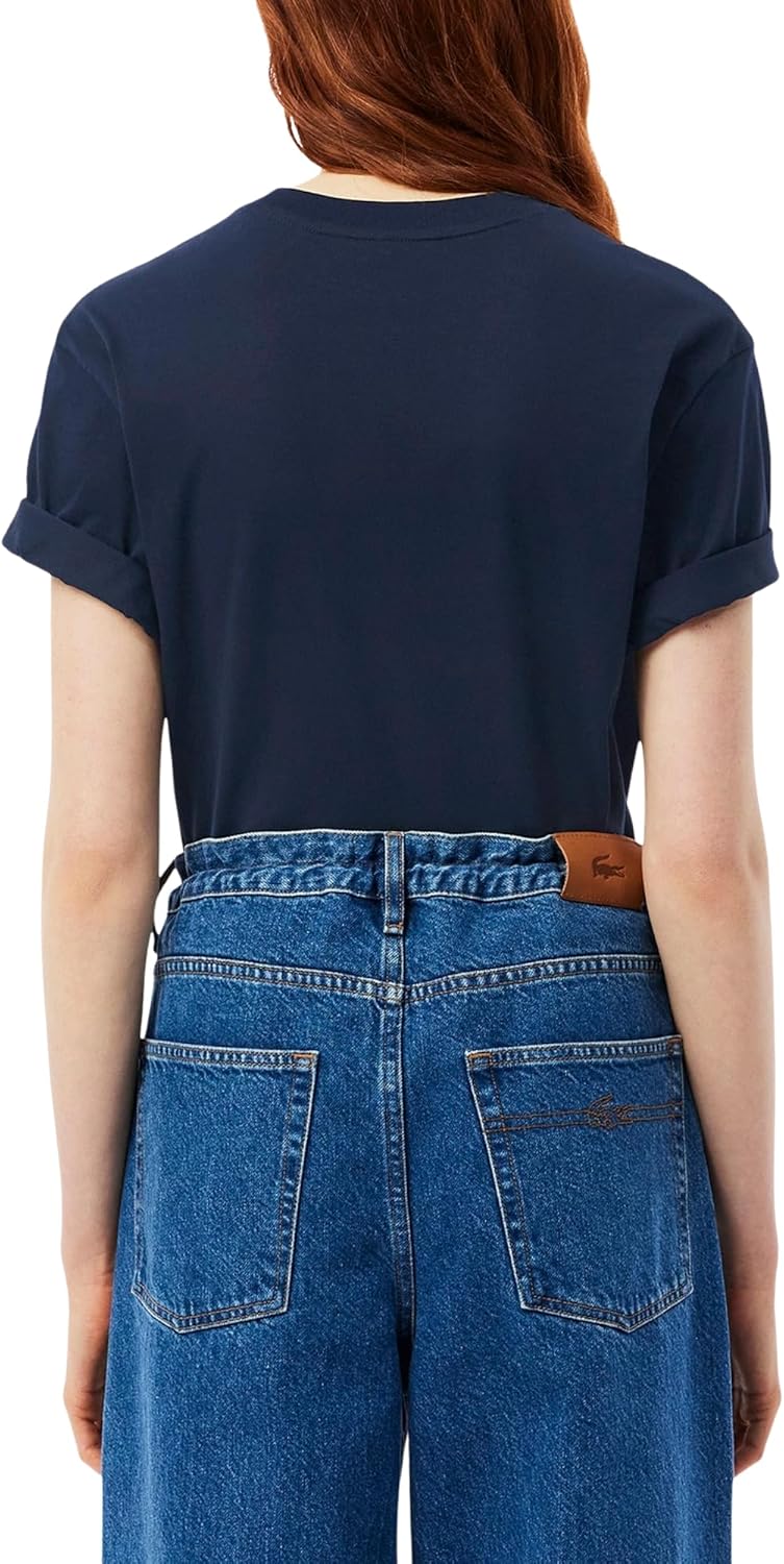 Lacoste Womens Relaxed Fit Soft Cotton T-Shirt - Image 2