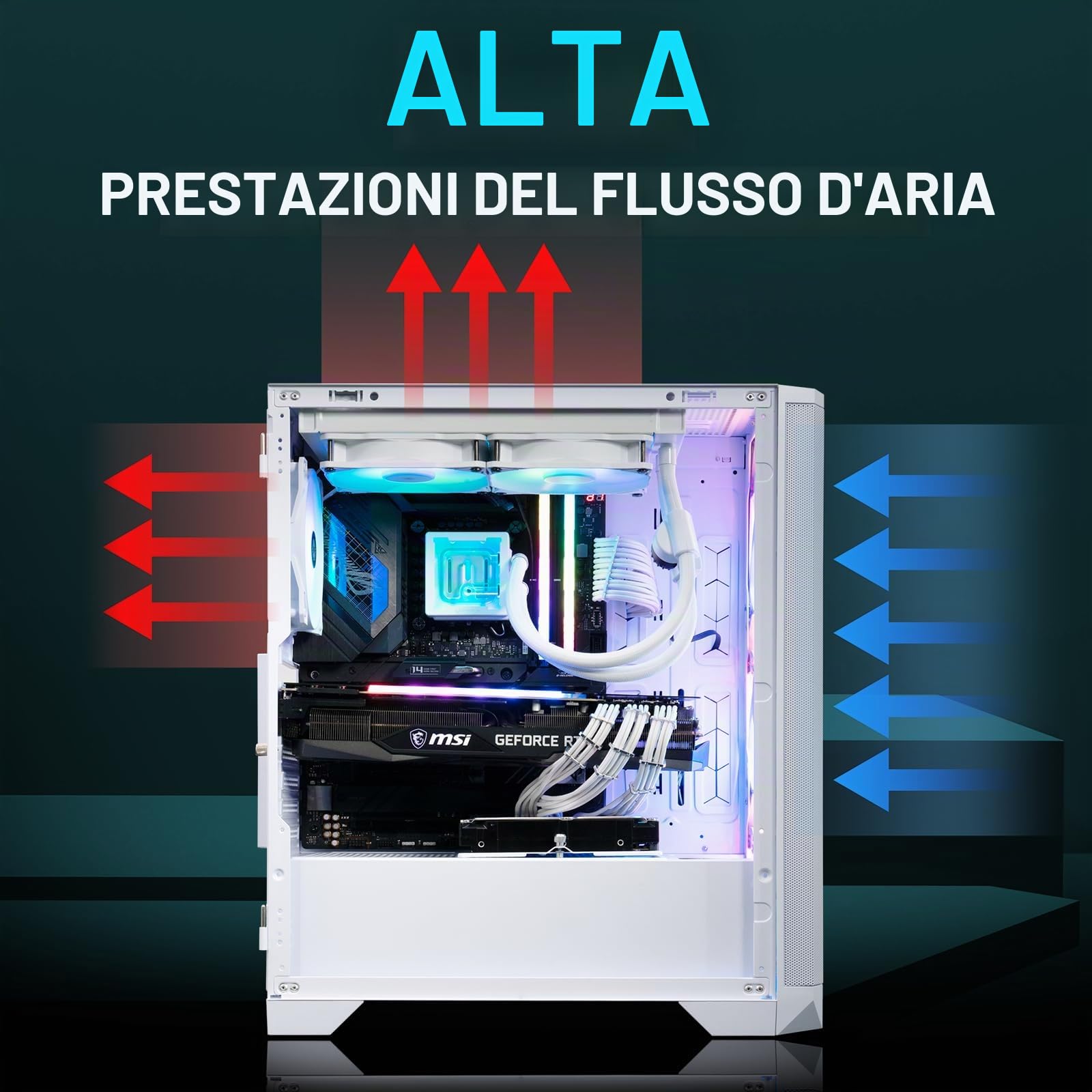 CAJA PC ATX SEMITORRE BITFENIX NOVA MESH SE TG 4ARGB VENTANA RGB NEGRA