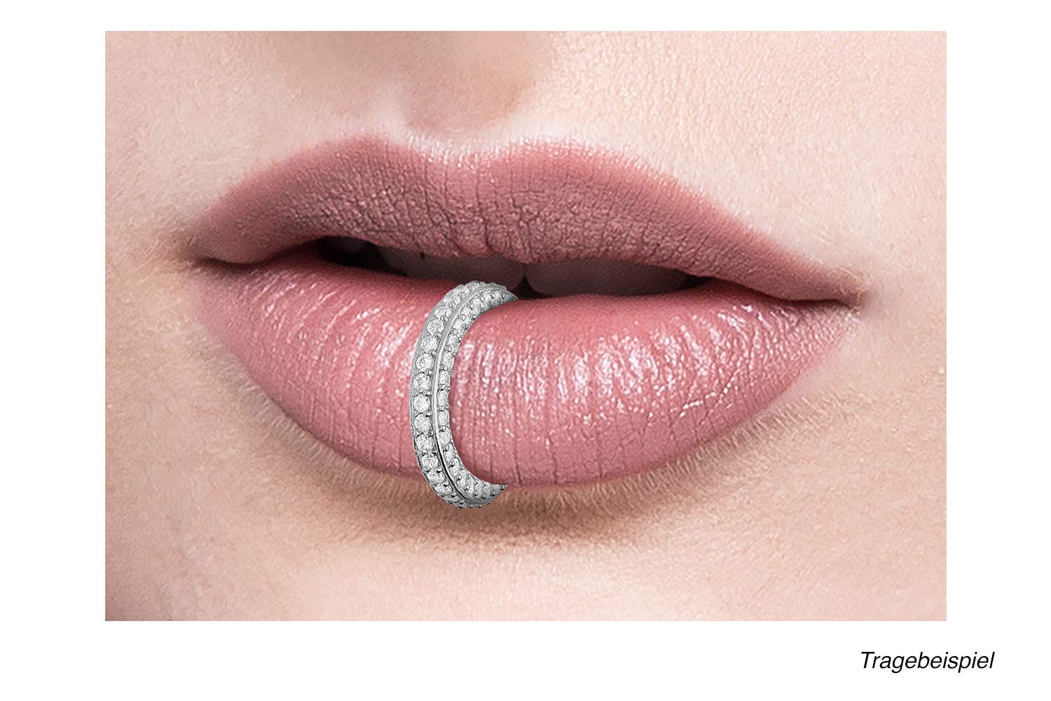 PIERCINGLINE 18 Karat Gold Segmentring Clicker | Piercing Ring Septum Helix Tragus | Farben & Größenauswahl | Kristallrand