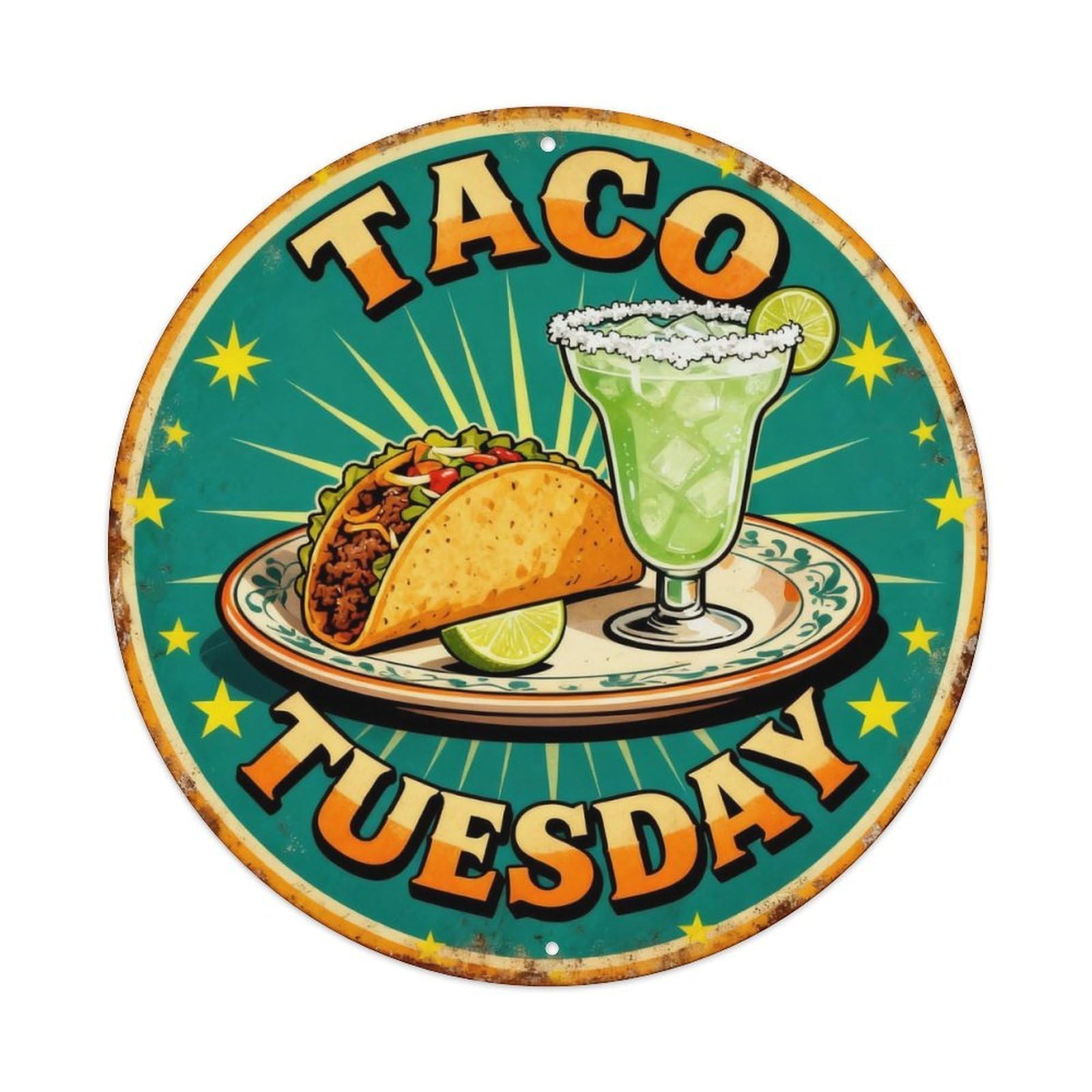 Taco Tuesday Kitchen Sign Metal Tin Sign Plaque