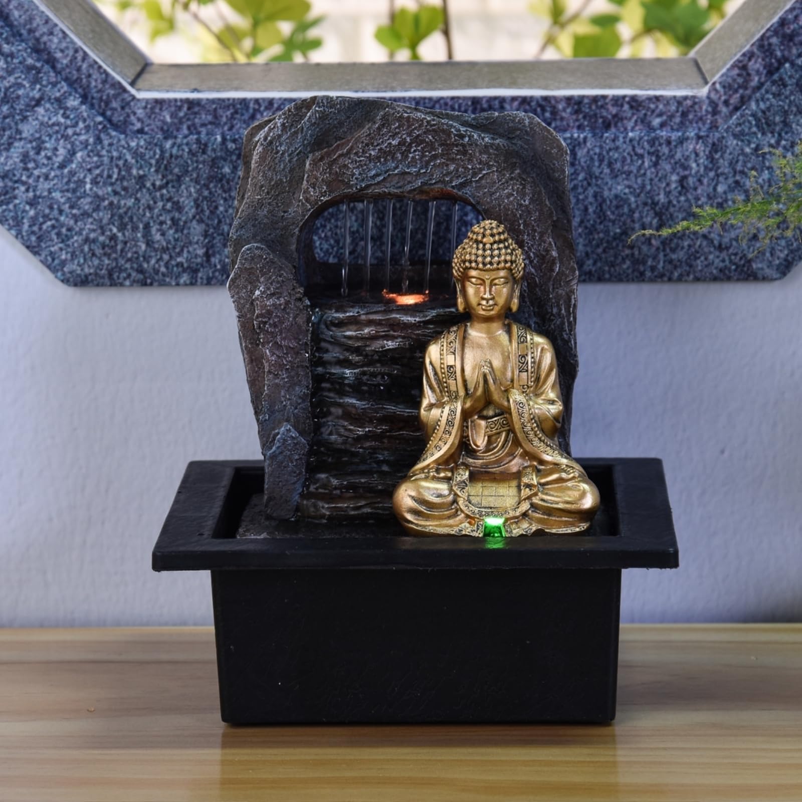 Zen'Light Zen Dao fontanna, żywica syntetyczna, brąz, 21 x 17 x 25 cm
