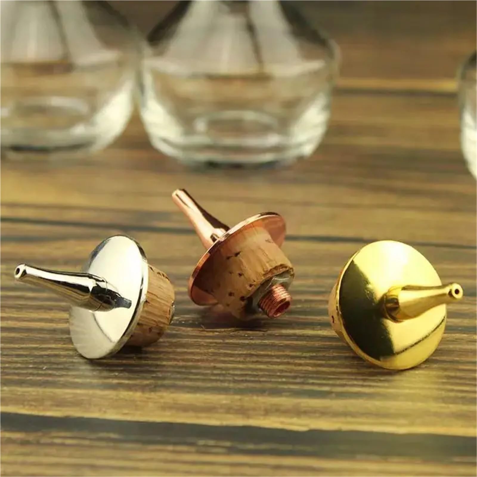 Bouchons de vin 6 pièces bouchon bouteille amère d'essence goutteur liqueur Dasher hauts ensemble Cocktail for garder le Champagne frais(Mixed)