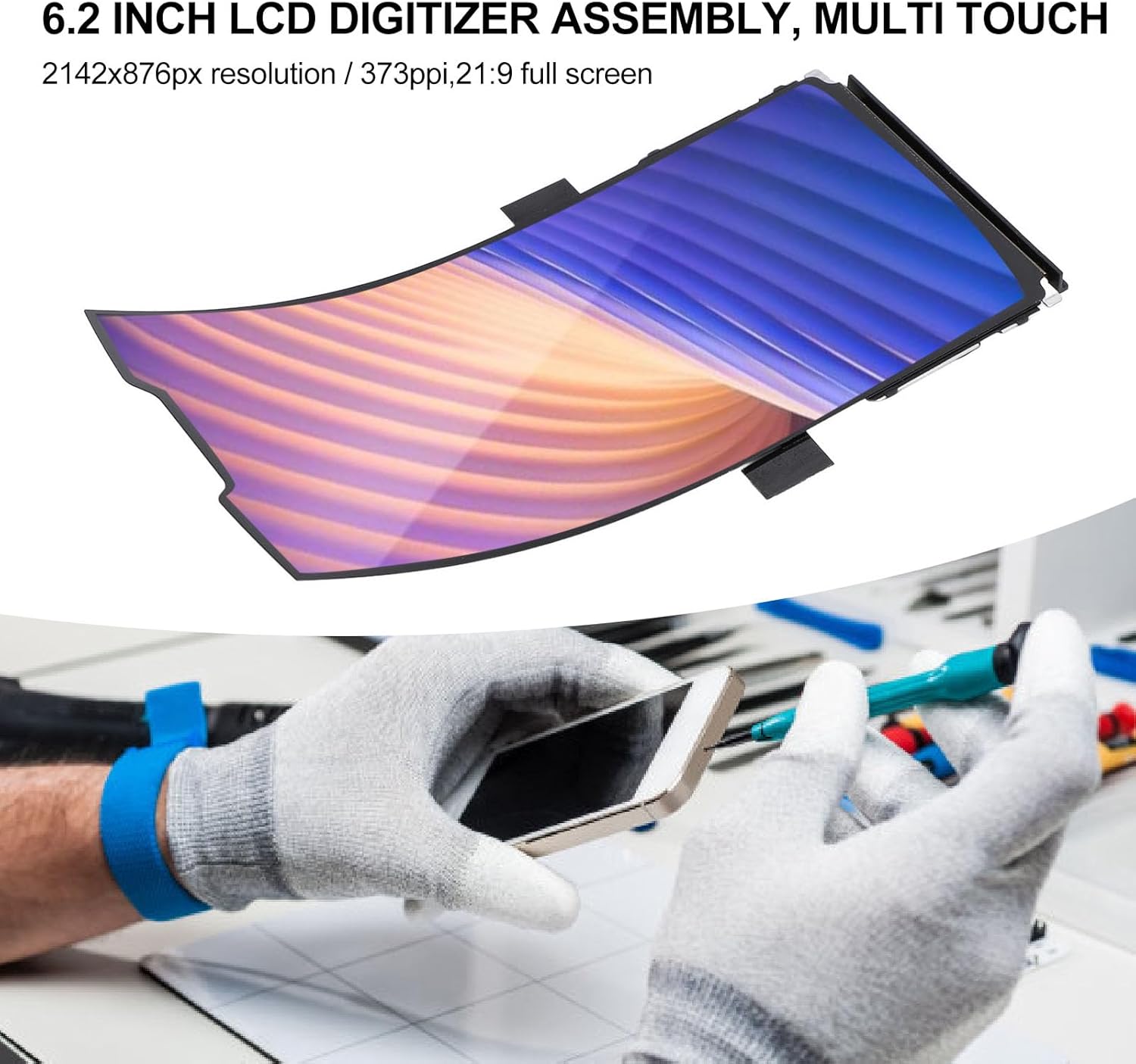 OLED for Razr 2019 2020 5G XT2000 XT2071, Screen Replacement for Moto Razr 2019 2020 5G XT2000 XT2071, LCD Display Digitizer Touch Screen Assembly, 6.2 inch