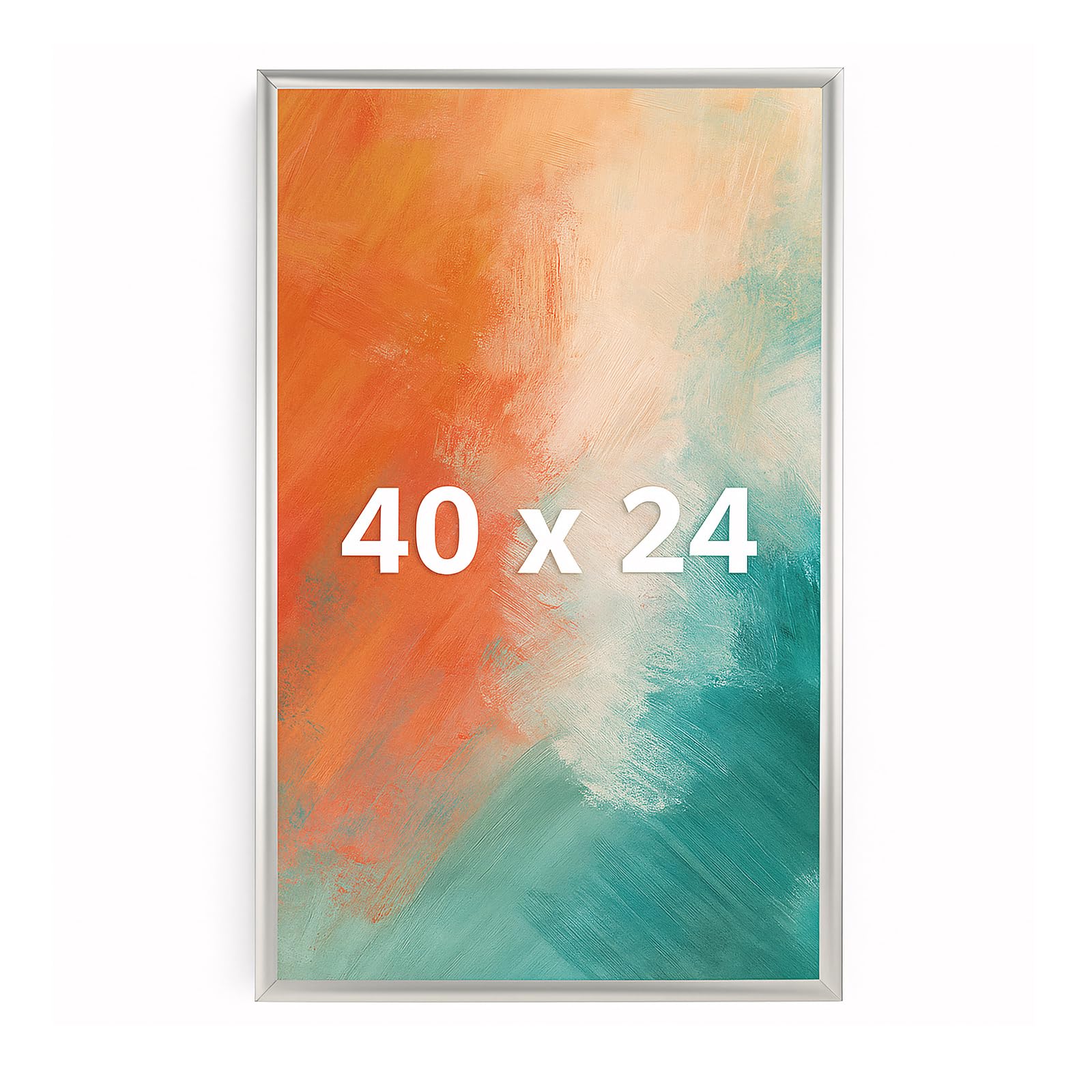 Photo 1 of MorningRo Silver Snap Poster Frame 20 x 24 Inch Heavy Duty Aluminum with Clear Gloss Overlay with Mounting Hardware Includes 4 Mounting Screws and Drywall Anchors