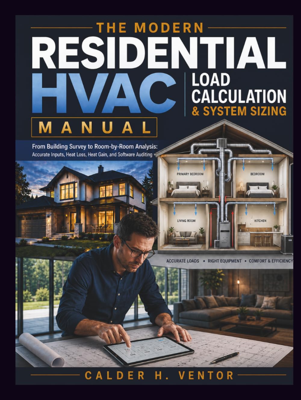 The Modern Residential HVAC Load Calculation & System Sizing Manual: From Building Survey to Room-by-Room Analysis: Accurate Inputs, Heat Loss, Heat Gain, and Software Auditing