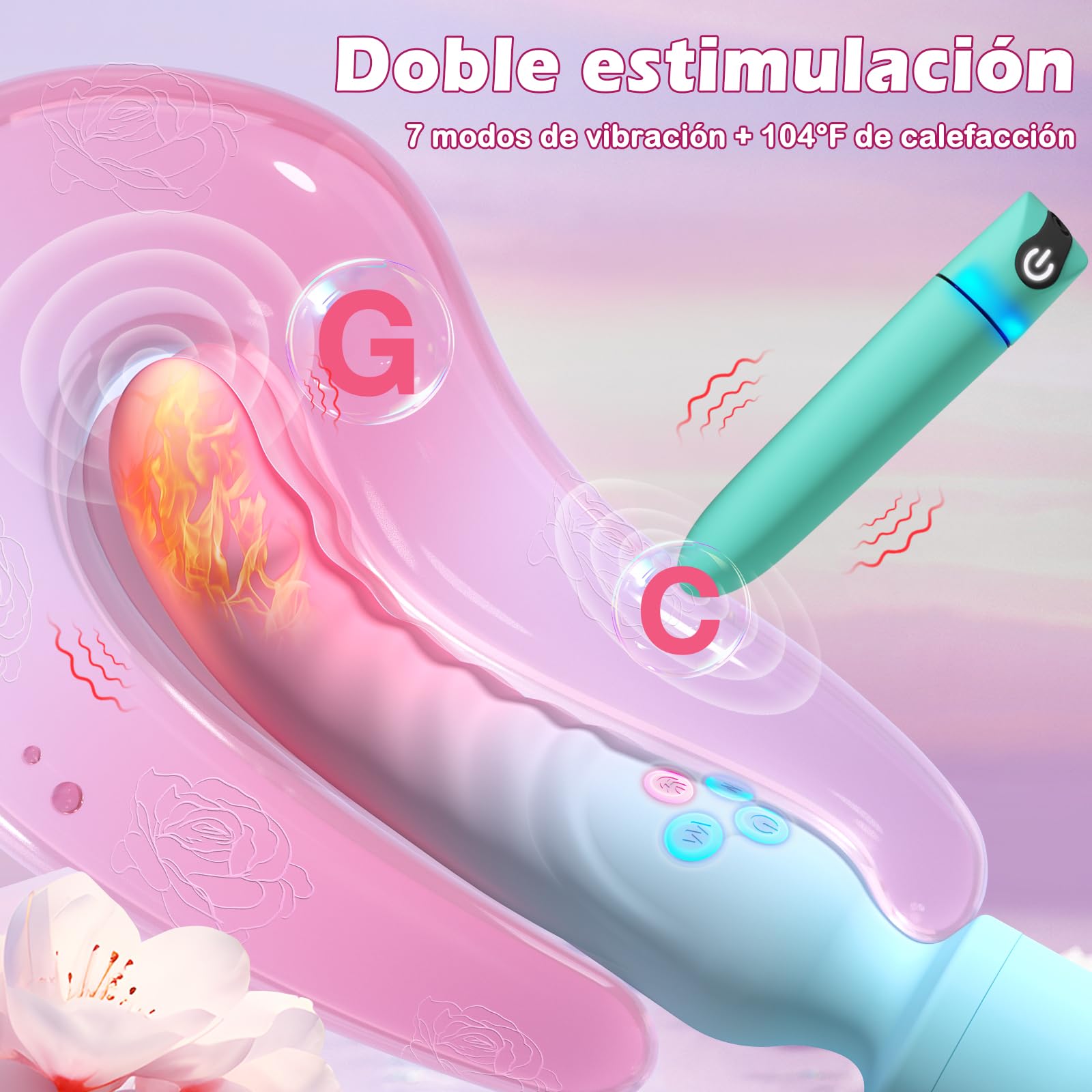 Sex Toýs Vibradores Plug Femenino - Sextoyse Consolador para Mujeres y Hombres Juguetes para el Ano Estimulador Anal Clitoriano Juguete Sexual para Adultos con 7 + 10 Modos de Vibración, Vibrador bala