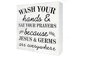 Bathroom Humor Wooden Box Sign with Saying