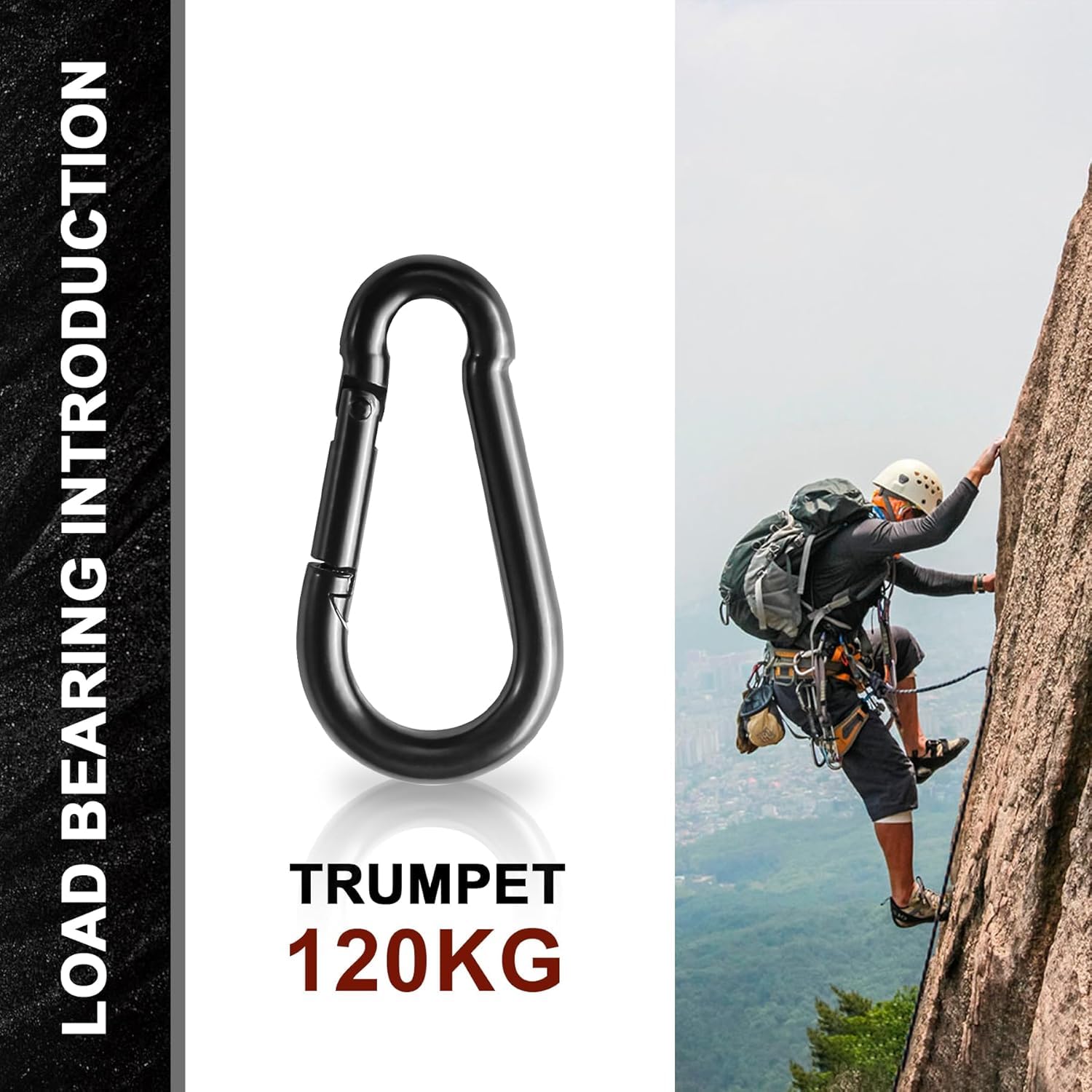 Stainless Steel Carabiner, 8PCS Carabiners Clip, Keychains Key Clip,Outdoors and Gym Snap Hooks Heavy Duty, Carabiner Heavy Duty Hiking,Harness and Key Ring Small Carabiner Clip