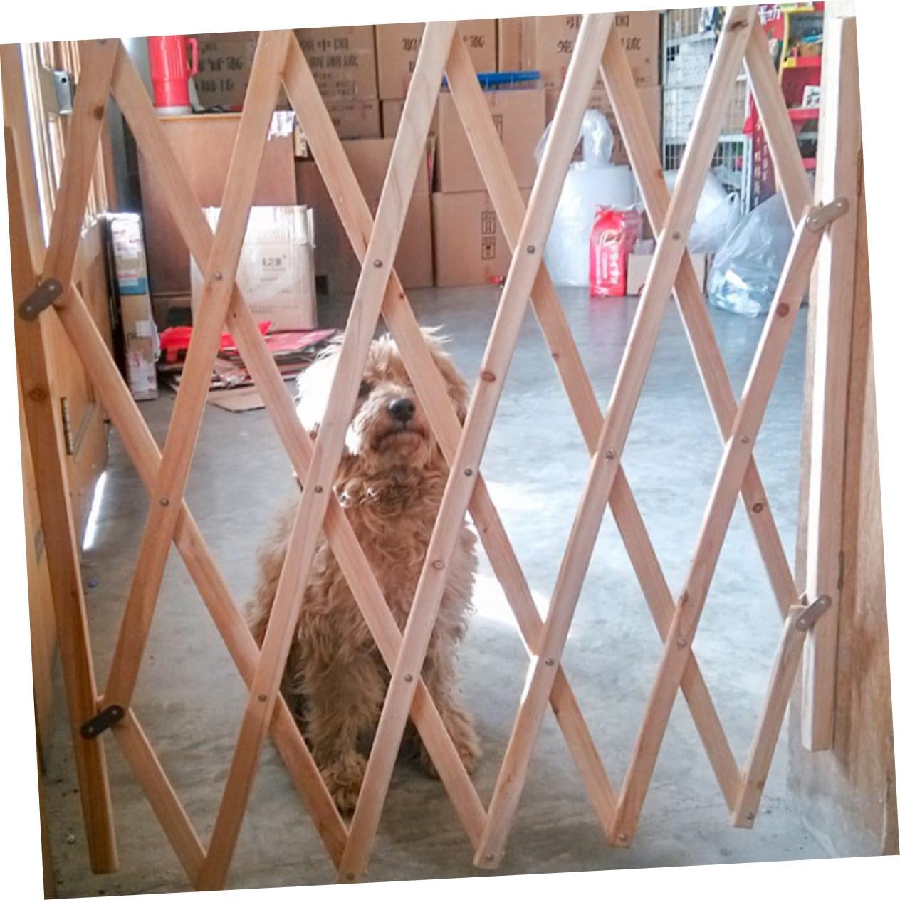 Pet Isolation Fence Door Wooden Pet Barrier Gate for Indoor Use Easy to Install Durable Design Small for Dogs Pet Safety