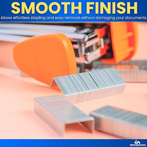 Miniatura 6 de 1InTheOffice Grapas de oficina estándar, longitud de pierna de 1/4 de pulgada, 5,000 grapas/paquete, paquete de 10
