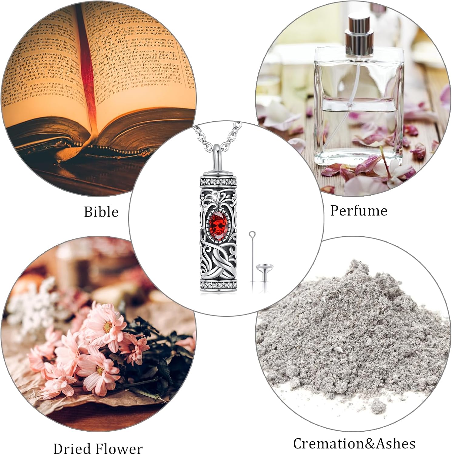 Urn Necklace for Ashes Cremation Jewelry 925 Sterling Silver Ashes Pendant Necklace Memorial Jewelry Gifts for Women Men Girls Boys - Image 6