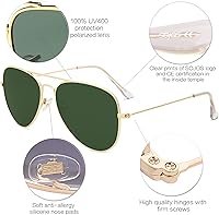 Vista 51 de SOJOS Classic Aviator Polarized Sunglasses for Men Women Vintage Retro Style Negro