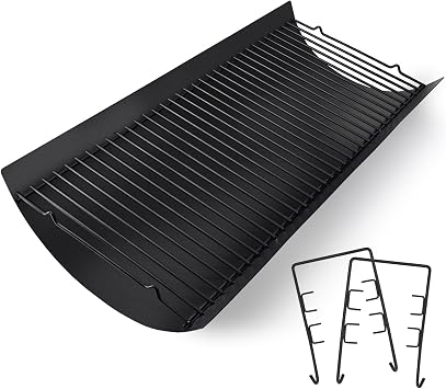 Criditpid 27 Inch Ash Pan Ashpan for Char Griller 2121، 2828، 2929، 1224، 2727، 2222، 1324 Charcoal Grill Parts، 27" قطع غيار صينية صينية فحم مع 2 قطع شماعة صريف النار