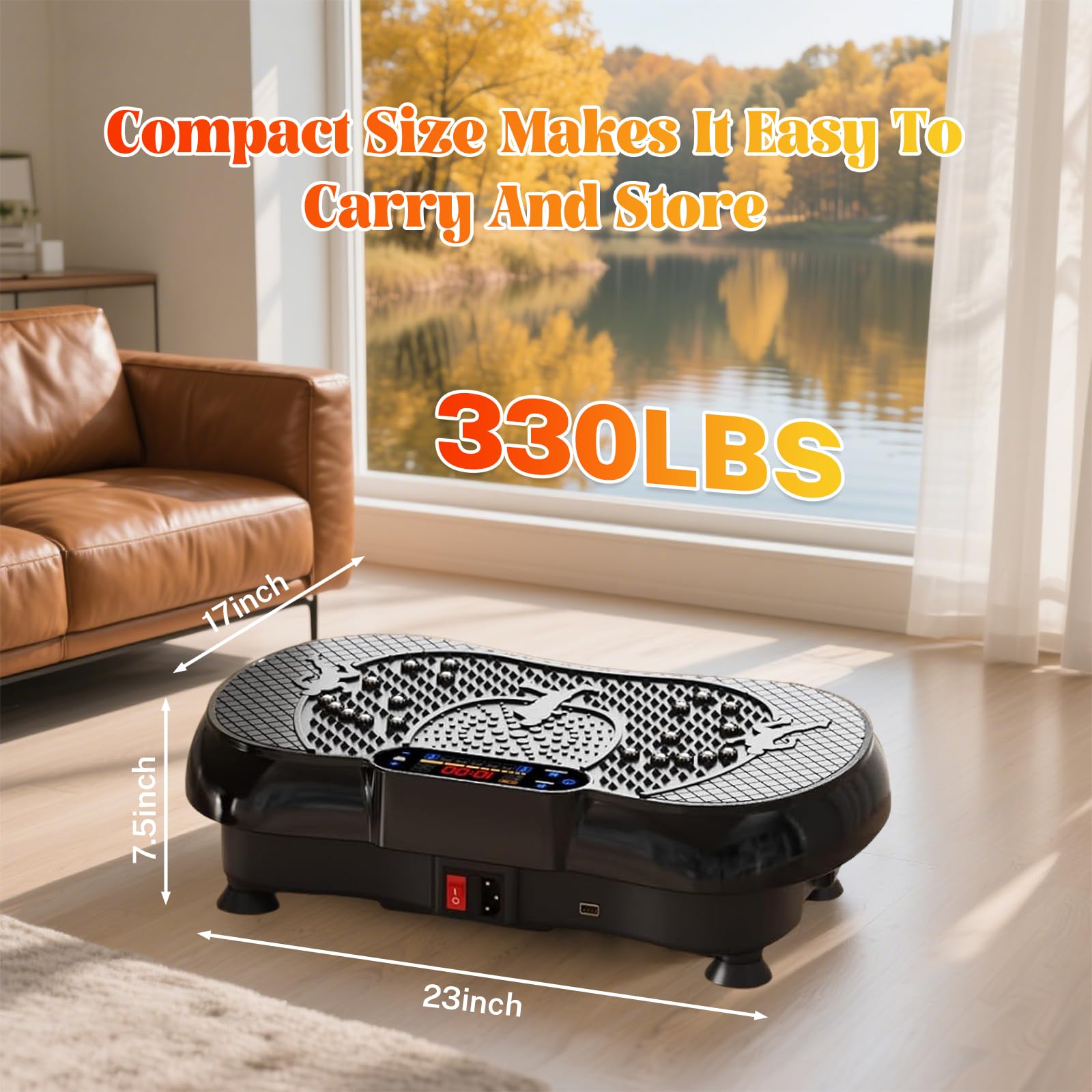 Plataforma Vibrante con Bluetooth,180 niveles,Carga máxima 200kg