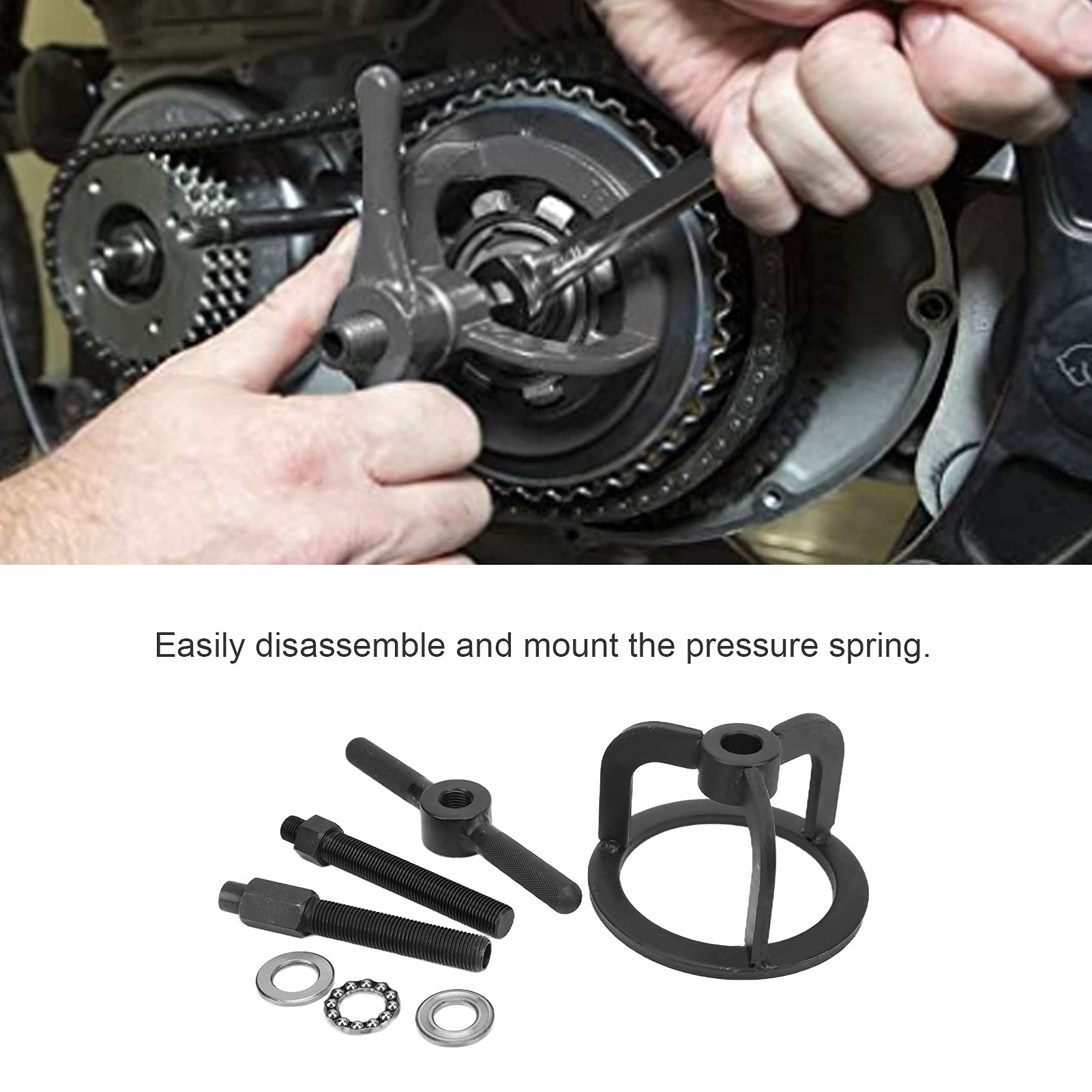 Compressore della Molla della Frizione, HD‑38515A, Strumento di Riparazione della Compressione del Compressore della Molla della Frizione della Motocicletta Rimozione del Set di Installazione