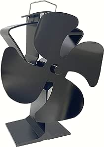 Kachel Ventilator Open haard Ventilator Warmte Aangedreven Ventilator Logbrander Ventilator voor houtkachel/open haarden/kachels (Driehoekige basis Stabiel ontwerp