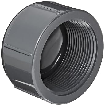 Spears 847 Series PVC Pipe Fitting, Cap, Schedule 80, 6" Socket