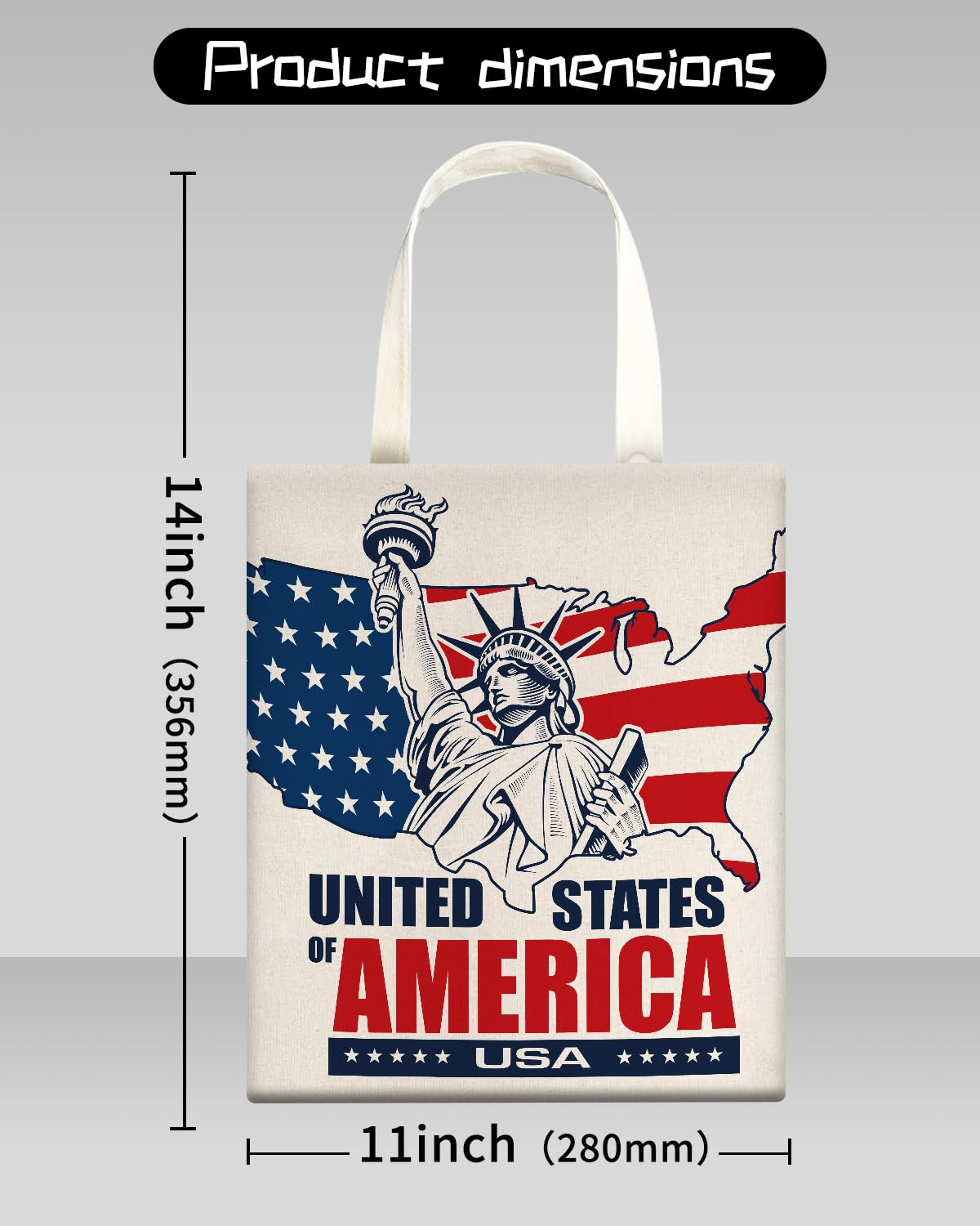 Car Trash Can, Seat Back Hanging Car Trash Bag, Cute Canvas Car Garbage Bag, Essential Car Trash Bin Car Organizers USA Mapping image 5