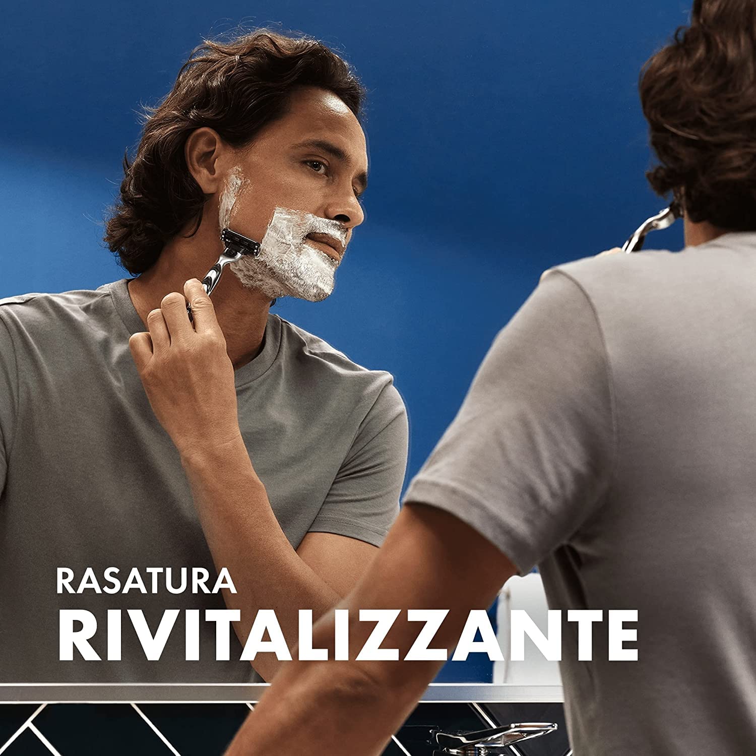 Gillette Series Gel da Barba Rivitalizzante con Tè Verde, Rinfresca e Rivitalizza la Pelle, Protegge la Pelle Sensibile, Rasatura Confortevole, 200ml X6, Idea Regalo
