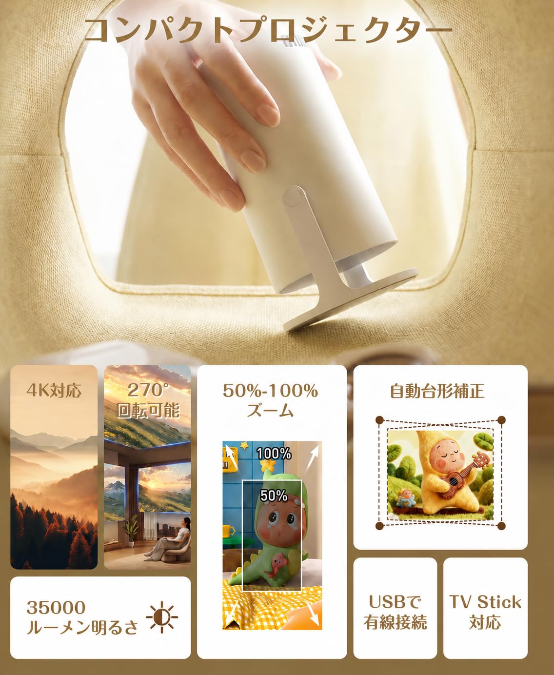 Amazon.co.jp: 【Amazon.co.jp限定】happilaff プロジェクター 家庭用