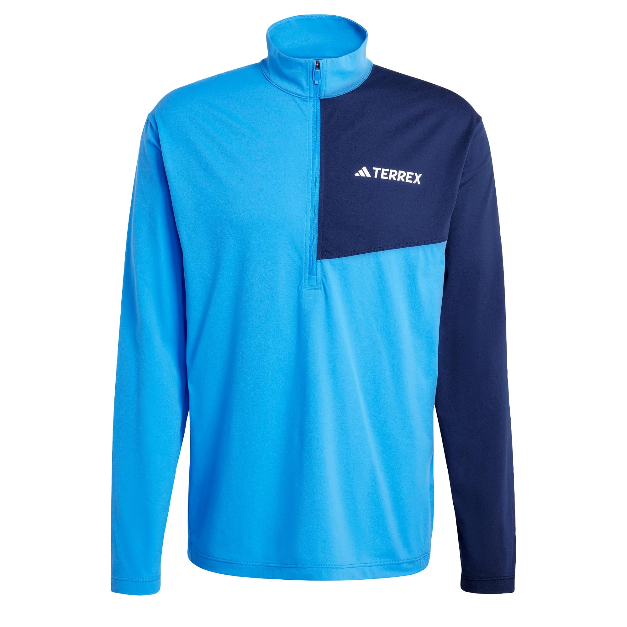 adidas Men's Terrex Multi Climacool Half Zip Long Sleeve, ray Blue, XL