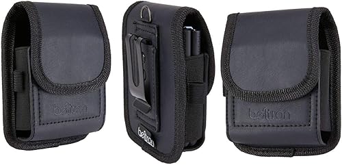 Miniatura 9 de BELTRON Funda de piel compatible con Motorola RAZR+ 2025 2024 2023, Samsung Galaxy Z Flip 6543 con trabilla de cinturón resistente, clip de metal