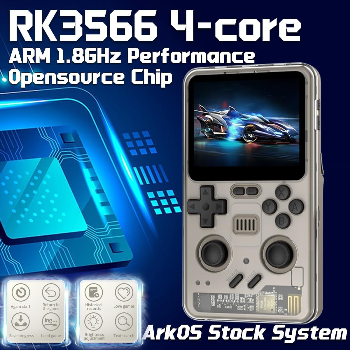 Amazon.co.jp: Agiufgs RGB20Pro ハンドル付きゲームコンソール 3.2