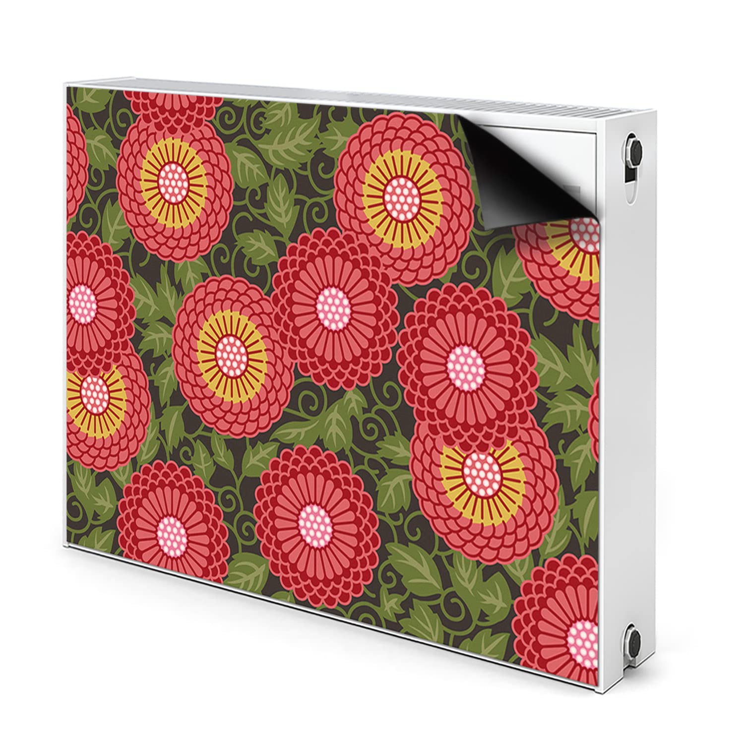 Couverture tapis décoratif cache radiateur magnétique rouge Decormat