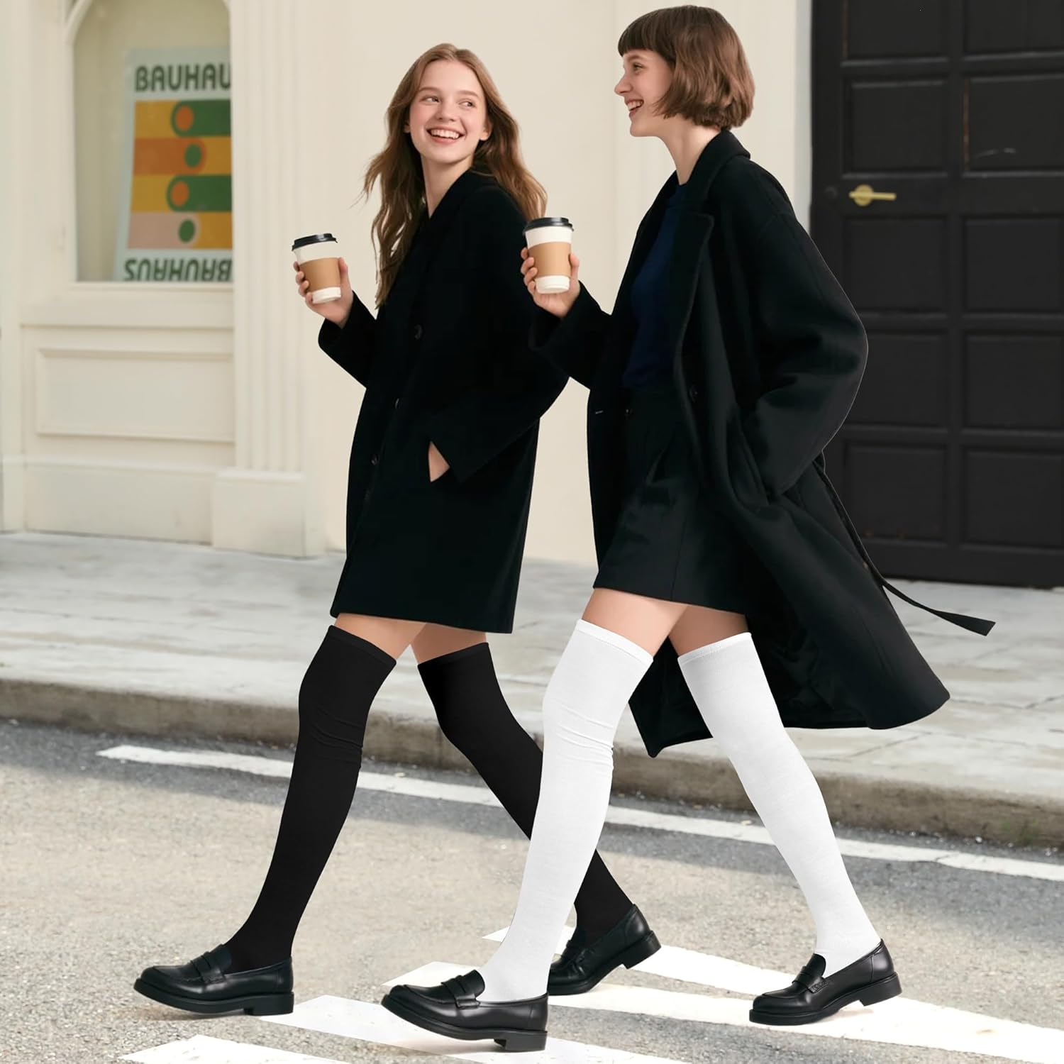 Aneco 6 Pairs Thigh High Socks Over Knee High Stockings Extra Long Leg Warmers for Women - Image 6